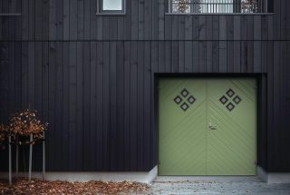 Diamond chevron RAL6021 woodgrain