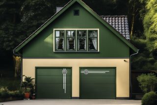 Flush woodgrain RAL6009 custom decor